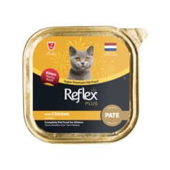 ووم گربه رفلکس پلاس پته با طعم گوشت مرغ Reflex Plus Super Premium with Chicken Pate وزن 85 گرم