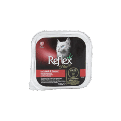 ووم گربه گوشت بره و هویج رفلکس پلاس Reflex Plus Lamb & Carrot وزن 100 گرم