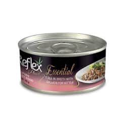کنسرو بچه گربه رفلکس پلاس با طعم تن ماهی و سالمون در آب گوشت Reflex Plus Kitten Can Food Tuna in Broth with Salmon وزن 70 گرم