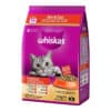 غذای خشک گربه ویسکاس مدل تقویت پوست و مو با طعم مرغ و ماهی سالمون Whiskas Skin and Coat وزن 1.1 کیلوگرم