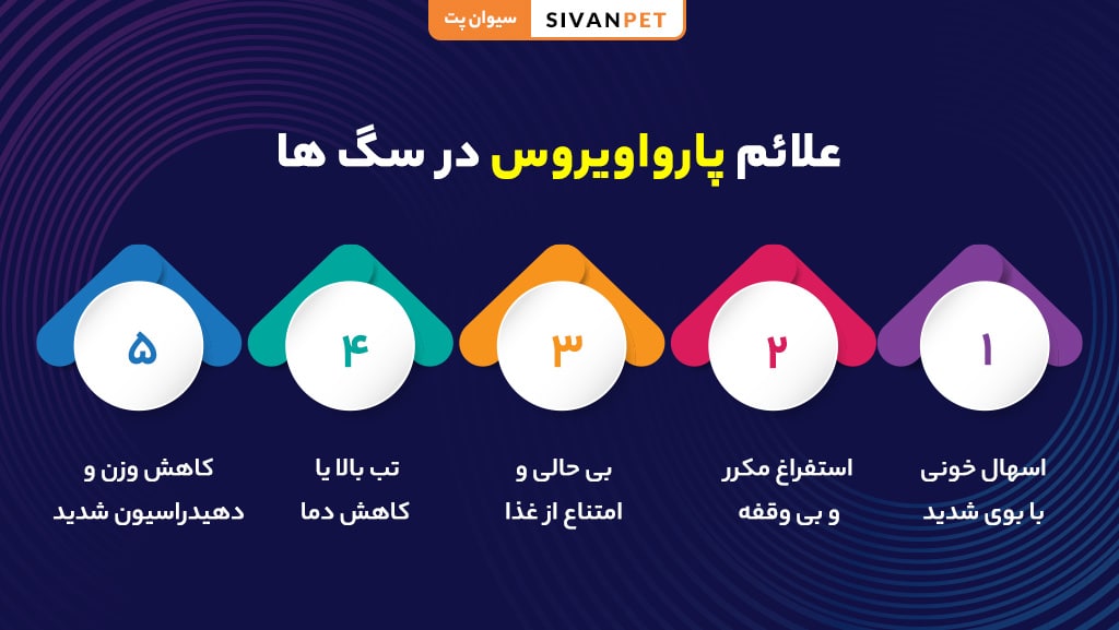 نشانه های اولیه و هشداردهنده بیماری پاروو
